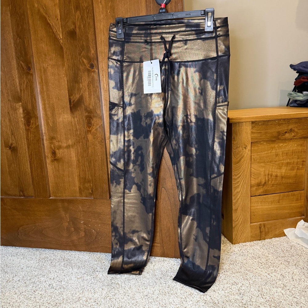 Zyia Metallic Bronze Hendrix Luxe Leggings